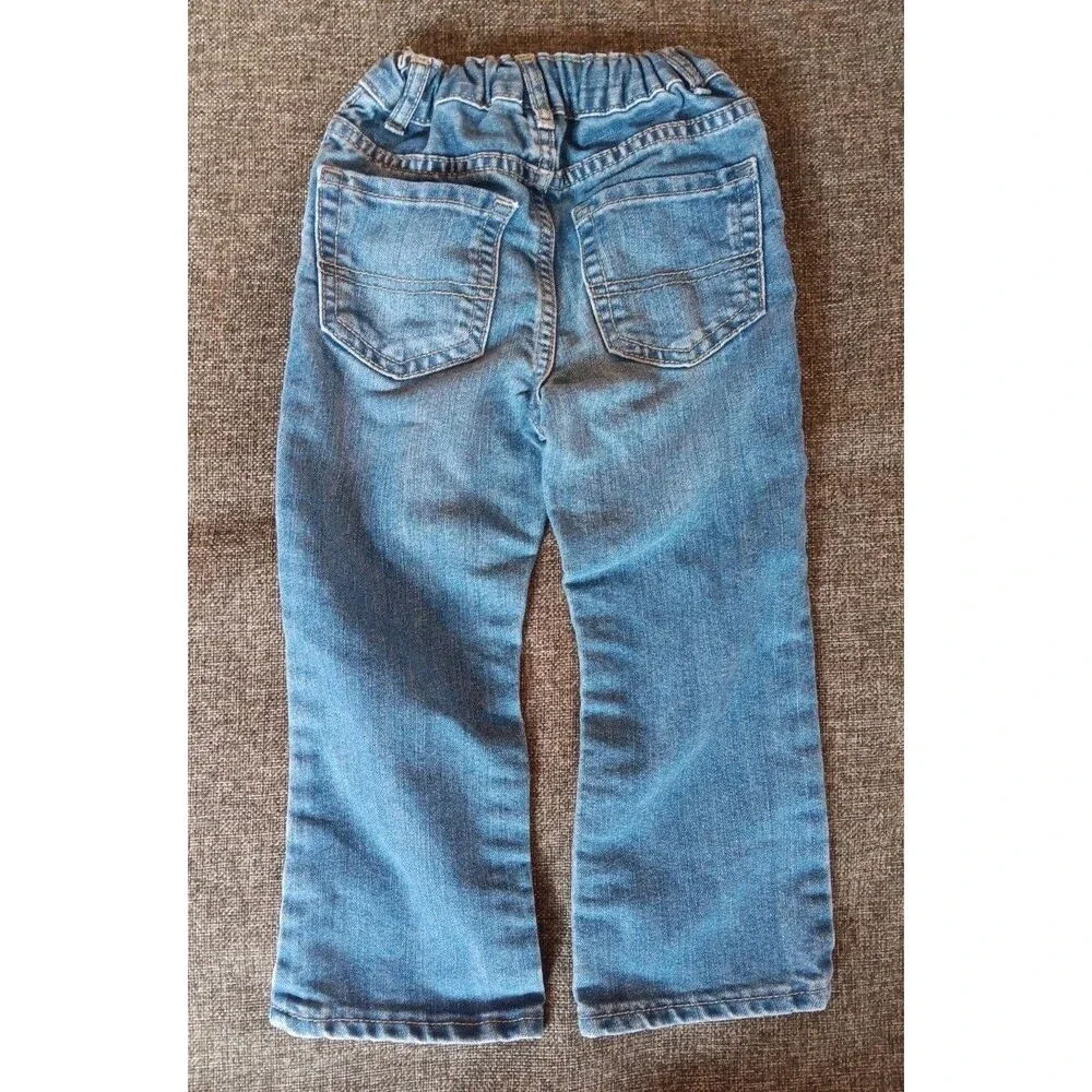 Children's Place 3T Blue jeans baby boot cut pockets Adjustable Waist